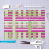 Helder roze en groen leuk tissue papier (Craft)