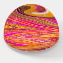 Helder Roze en Oranje Geel Zizzag Abstract