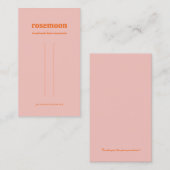 Helder Roze en Oranje Haarclip Display Kaart Visitekaartje (Voorkant / Achterkant)