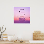 Helder Roze en Paarse Zelf Motivatie Quote Poster (Keuken)