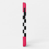 Helder roze en schaakbord Case-Mate iPhone case (Achterkant/links)
