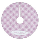 Helder roze en winter wit sneeuwvlok patroon kerstboom rok (Voorkant)