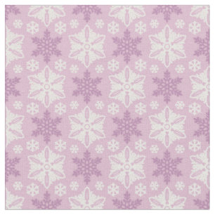 Helder roze en winter wit sneeuwvlok patroon stof