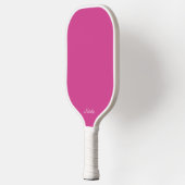 Helder Roze en Wit Modern Monogram Pickleball Paddle (Links)