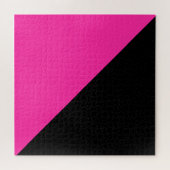 Helder roze en zwart legpuzzel (Horizontaal)