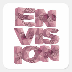 Helder roze ENVISION Sticker Grafisch