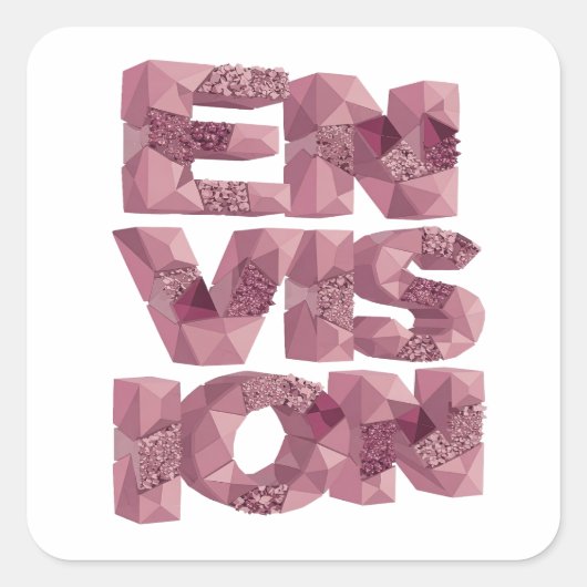 Helder roze ENVISION Sticker Grafisch (Voorkant)