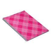 Helder Roze Geruit Notitieboek (Rechterzijde)