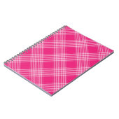 Helder Roze Geruit Notitieboek (Linkerzijde)
