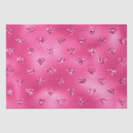 Helder Roze Glam Schitterende Diamanten Patroon Tissuepapier