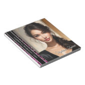 Helder Roze Glitter Lint Pageant Titelhouder Notit Notitieblok (Schuin)