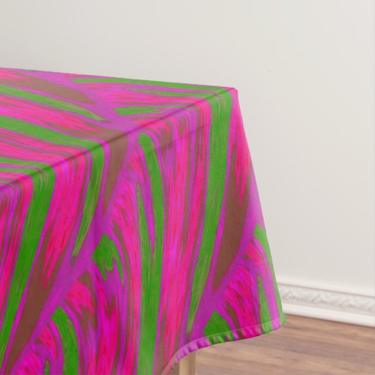 Helder roze groene kleur Swish Abstract Tafelkleed (Voorbeeld)