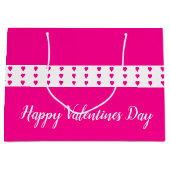 Helder roze hart geaccentueerd groot cadeauzakje (Voorkant)