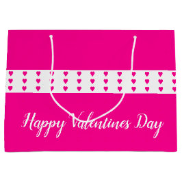 Helder roze hart geaccentueerd groot cadeauzakje