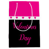 Helder roze hart geaccentueerd medium cadeauzakje (Voorkant)