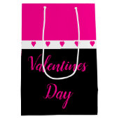 Helder roze hart geaccentueerd medium cadeauzakje (Achterkant)