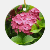 Helder Roze Hortensia Keramisch Ornament (Voorkant)