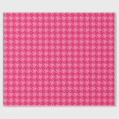Helder roze houndstooth-cadeaupapier cadeaupapier (Vlak)