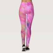 Helder roze indrukwekkende kunst leggings (Achterkant)