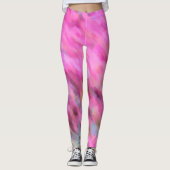 Helder roze indrukwekkende kunst leggings (Voorkant)