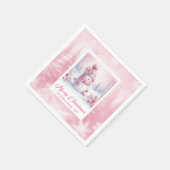 Helder Roze Kerst Scene Servetten Kinderen Winter (Hoek)