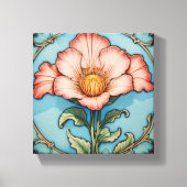 Helder Roze Klaproos Canvas Afdruk (Voorkant)