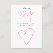 Helder Roze liefde hart rvp behuizing Informatiekaartje (Voorkant)