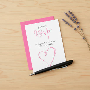 Helder Roze liefde hart rvp behuizing Informatiekaartje
