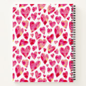 Helder roze liefdeshartritme notitieboek (Achterkant)