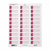 Helder roze luipaard print patroon. etiket (Full Sheet)