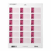 Helder roze luipaard print patroon. etiket (Full Sheet)