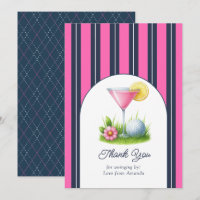 Helder Roze, Marineblauw & Witte Preppy Martini Go
