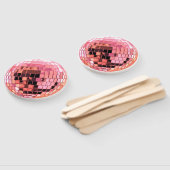 Helder Roze Metallic Discobal Handwaaier (Niet-gemonteerd)