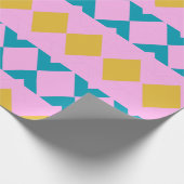 Helder roze moderne geometrische vormen cadeaupapier (Hoek)