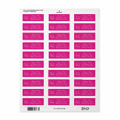 Helder Roze Moderne Gepersonaliseerde Huwelijksuit Etiket (Full Sheet)