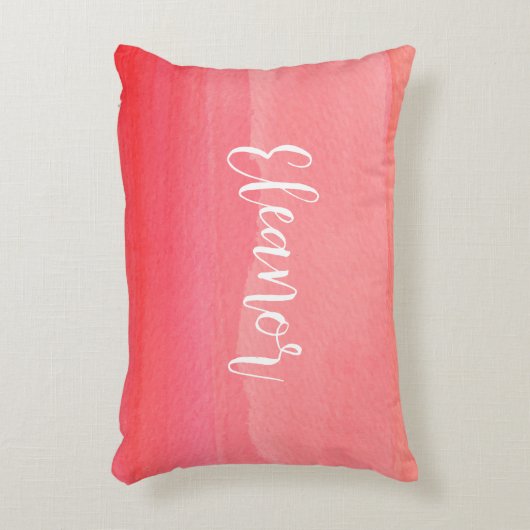 Helder Roze Ombre Design voor Meisje Accent Kussen (Voorkant(Verticaal))