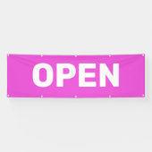 Helder roze OPEN banner (Horizontaal)