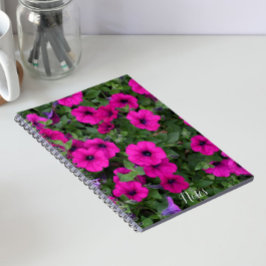 Helder Roze Petunia Bloemen Notitieboek
