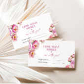 Helder roze raden hoeveel kussen bruids spel informatiekaartje