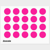 Helder Roze Ronde Sticker (Vel)