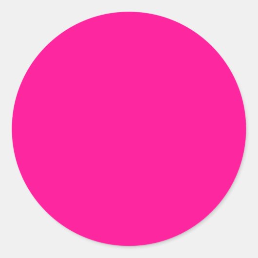 Helder Roze Ronde Sticker (Voorkant)