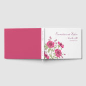 Helder Roze Roos Bruiloft Gastenboek (Volledig)