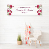 Helder Roze Roos Bruiloft Spandoek (Insitu)
