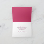 Helder Roze Roos Huwelijk Dankkaart (Binnen)