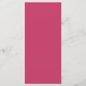 Helder Roze Roos Huwelijksmenu's Menu (Achterkant)