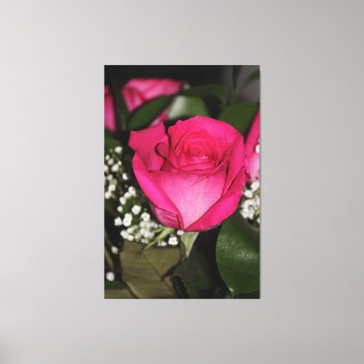 Helder roze roze canvas afdruk (Voorkant)