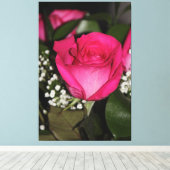 Helder roze roze canvas afdruk (Insitu (Houten vloer))