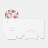 Helder Roze Rozen Bruiloft Bedankdoosjes (Uitgevouwen)