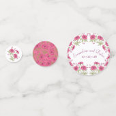 Helder Roze Rozen Bruiloft Confetti (Voorkanten)