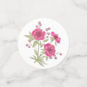 Helder Roze Rozen Bruiloft Confetti (Kleine voorkant)